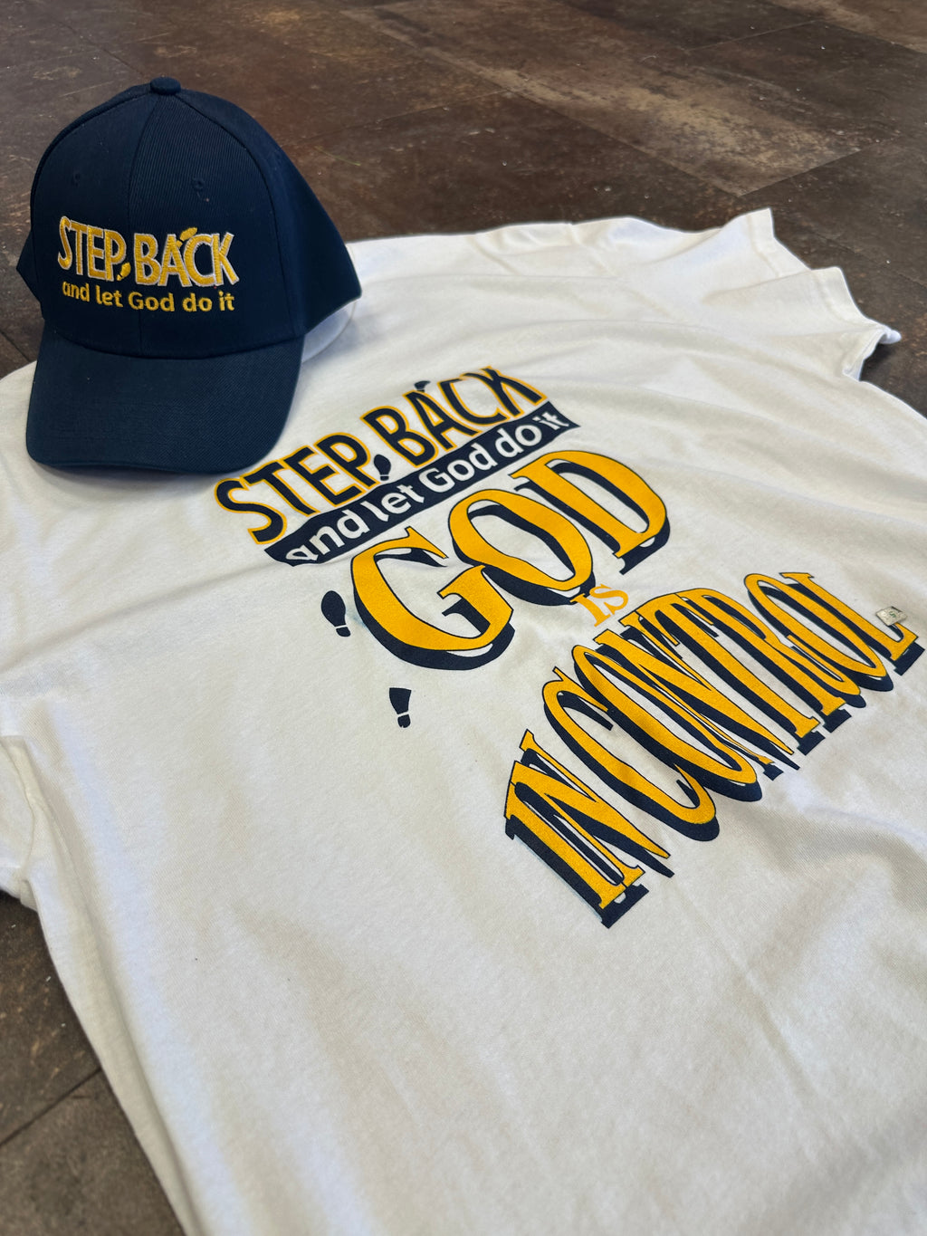 God is in Control T-Shirt & Hat Set